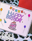 4 Set Die Cuts for Card Making, Happy Birthday Cutting Dies Card Making Supplies DIY Die Cutters Card Making Die Stencils for Scrapbooking
