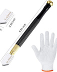 Glass Cutter Tool Mirror Cutting Tool with 2-6 Mm, 5-12 Mm, 12-20 Mm Glass Cutter Head and Screwdriver Oil Dropper Glove for Glass Tiles Mirror Cutting