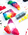 One-Step Tie-Dye Kit Extra Large Block Party 16 Oz Easy Squeeze Bottles, All-In-1 Kit for Group Activity Tie-Dye, 6, Vibrant Colors