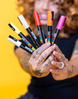 8 Paint Markers, 5M Medium Markers with Reversible Tips, Marker Set of Acrylic Paint Pens | Pens for Art Supplies, Fabric Paint, Fabric Markers, Paint Pen, Art Markers, PC5M8C