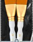 50557E Flat Brush, (2-Piece), Gold Taklon