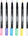 56448 Fudenosuke Brush Pens, Pastel, 6-Pack