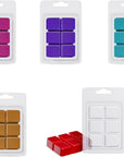 15 Pack Wax Melt Molds, 6 Cavity Clear Empty Plastic Wax Melt Containers