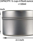 Candle Tin 24 Piece, 4 Oz, for Candle Making