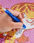 5D Diamond Art Painting Pen Kits, 16 Pcs Metal Tips Diamond Art Painting Drill Pens Accessories Tools Kits, Metal Brass and Screw Thread Tips for DIY Craft, Comfort Grip, Pink+Blue