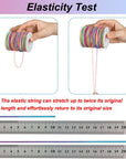 1Mm Elastic String for Bracelets, 328 Feet Rainbow Stretchy Bracelet String Elastic Beading Cord for Bracelets, Necklaces, Jewelry Making, Pony Beads and Crafts