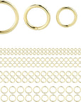 14K Gold Plated Jump Rings 900PCS 4/6/8/10 Mm Gold Jump Rings Strong Gold Open Jump Rings Bulk for Necklace Bracelet Earrings Jewelry Making