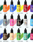 Airbrush Paint Set - 30 Colors Ready to Spray Airbrush Kit with 2 Cleaning Brush, Water Based Acrylic Air Brush Paint for Metal, Plastic Models, Artists - 0.7Fl Oz