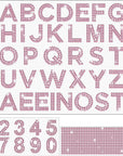 3 Sheets Glitter Rhinestone Stickers Bling Crystal Alphabet Letter Stickers Number Stickers Gemstone Border Stickers 34 Letters and 10 Numbers Self-Adhesive Decorative Stickers for DIY Decor (Pink)