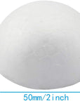 10PCS 2“ White Foam Balls Half round Hemispherical Christmas Craft Ball Wedding Decoration DIY Art Decoration