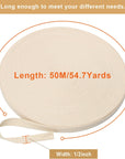 Cotton Twill Ribbon, 54.7 Yards Binding Ribbon Webbing Tape Trimming for Packing Garment Accessories Handmade DIY