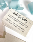Books for Baby Cards (Set of 50) 3.5 X 2 Baby Shower Insert for Invitations, Business Card Size, Book Instead of Card Request Gift, Small Rustic Kraft Tan - Made in USA
