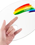 Acrylic Paint Palette Paint Pallet Clear Paint Tray Palette, Easy Clean Non-Stick Artist Pallet for Oil Watercolor Craft DIY Art Painting Palette, 2 PCS