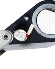 10X Foldable Pocket Magnifier Loupe with UV and LED Light for Jewelry, Rocks, Coins, and Antiques - Illuminated Magnifying Tool for Eye, Stamps, Watches, Hobbies, and Gems