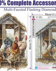 Diamond Painting Kits for Adults, Full Drill 5D Diamond Painting by Number Kits for Home Wall Decor, Diamond Art Kits B10514, DIY 5D Diamond Painting Chicken (12 X 16Inch)