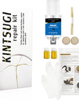 Kintsugi Repair Kit Gold, Japanese Kintsugi Kit to Improve Your Ceramic, Repair Your Meaningful Pottery with Gold Powder Glue, Perfect for Beginners Restoring Meaningful Gifts