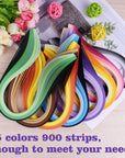 19 Pcs Paper Quilling Kits 45 Colors 900 Strips Quilling Art Paper DIY Craft