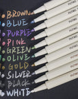 Set of 10 Marker Pens Coloured Pencils DIY for Photo Scrapbook Album Use, Multicolor, 10 Count