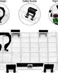 Watercolor Palette Box 24-Well Paint Palette Box Airtight Leak Proof Travel Palette Case for Watercolors Half Pans, Acrylic, Gouache and Oil Paint