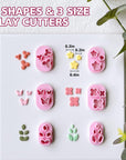 Polymer Clay Cutters - Mini Clay Cutters for Polymer Clay Earrings Making, 6 Shapes Floral & Leaf & Butterfly Micro Clay Cutters, Clay Cutters for Polymer Clay Jewelry