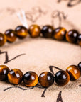 Natural Stone Beads 100Pcs 8Mm round Beads for Jewelry Making Bracelet Tiger Eye