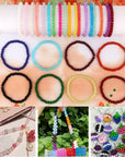 1400Pcs Glass Beads for Bracelets - DIY Bracelet Making Kit with 28 Colors, 6Mm round Beads - Stunning Crystal Beads - Glass Bead Kit for Jewelry Making