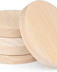 36Pcs Unfinished Wood Coasters-4" Unfinished Natural Wood Slices for Crafts round with Non-Slip for Wedding Decoration/Blank Coasters Wood Kit DIY Architectural Models Drawing Painting Wood Engraving