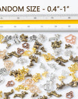 100 Gram Metal Charms for Jewelry Making, Silver & Gold, Bulk Pack for Bracelets, Necklaces, Crafts