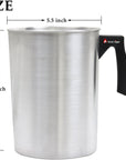 Candle Making Pouring Pot, 4 Pounds, Dripless Pouring Spout & Heat-Resisting Handle Designed Wax Melting Pot, Aluminum Construction Candle Making Pitcher