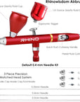Airbrush Kit - Airbrush Gun Set Dual-Action Gravity Feed with 0.35, 0.4 & 0.5Mm Needle Sets - Air Brush Set with 2 1/3 Oz Replacement Cups for Nails Model Painting Cake Tattoo Makeup