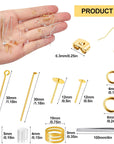 3480Pcs Earring Making Supplies Kit with Earring Hooks, Earring Pins, Jump Rings, Earring Backs, Posts and Earring Making Findings for Jewelry Making Supplies and Earring Repair, Gift for Women