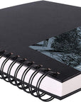 8.5"X11" Hardbound Sketchbook, Left Spiral Sketch Pad with Hardcover, Perforated and Durable Acid Free Drawing Paper, Ideal Art for Kids & Adults, Artist Pro & Amateurs