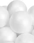 24 Pack 3 Inch Foam Balls for Crafts, Smooth Polystyrene Spheres for DIY Decorations, Classroom Projects