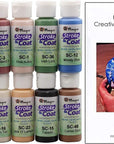 Mayco Stroke and Coat Glaze for Ceramics Kit 3 | 12 Assorted 2 Oz Jars with How to Paint Pottery Book