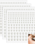 660Pcs Self Adhesive Pearl Stickers Flat Back Pearls for Craft Hair Face Makeup Nail Cell Phone Scrapbooking Decor, 4 Size 3Mm/4Mm/5Mm/6Mm (White)