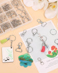 300PCS Keychain Making Kit, Keychain Craft Supplies Including Key Chain Clips, Lanyard Snap Hooks, Key Rings and Jump Rings for Key Chain Making, Purse Making, Lanyard Making