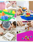 12 Pack Plastic Art Trays, 6 Colors Activity Crafts Tray Serving Tray Organizer Tray for Kids School Classroom DIY Projects, Painting, Jewelry, Beads, Home Organizing Supply