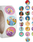1000Pcs Princess Stickers, 20 Patterns Decals Rolls Self Adhesive Seals for Scrapbooking Cards Envelopes Gifts