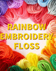 50 Skeins Professional Rainbow Color Embroidery Floss, Embroidery Thread Kits for Cross Stitch, Bracelet Friendship and Craft Floss