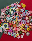 Not for Croc,100Pcs Slime Charms,Plastic Flatback Charms and Containers Mixed Candy Cake Sweets Resin Cabochons for DIY Crafts, Scrapbooking, Jewelry Making(Mix)