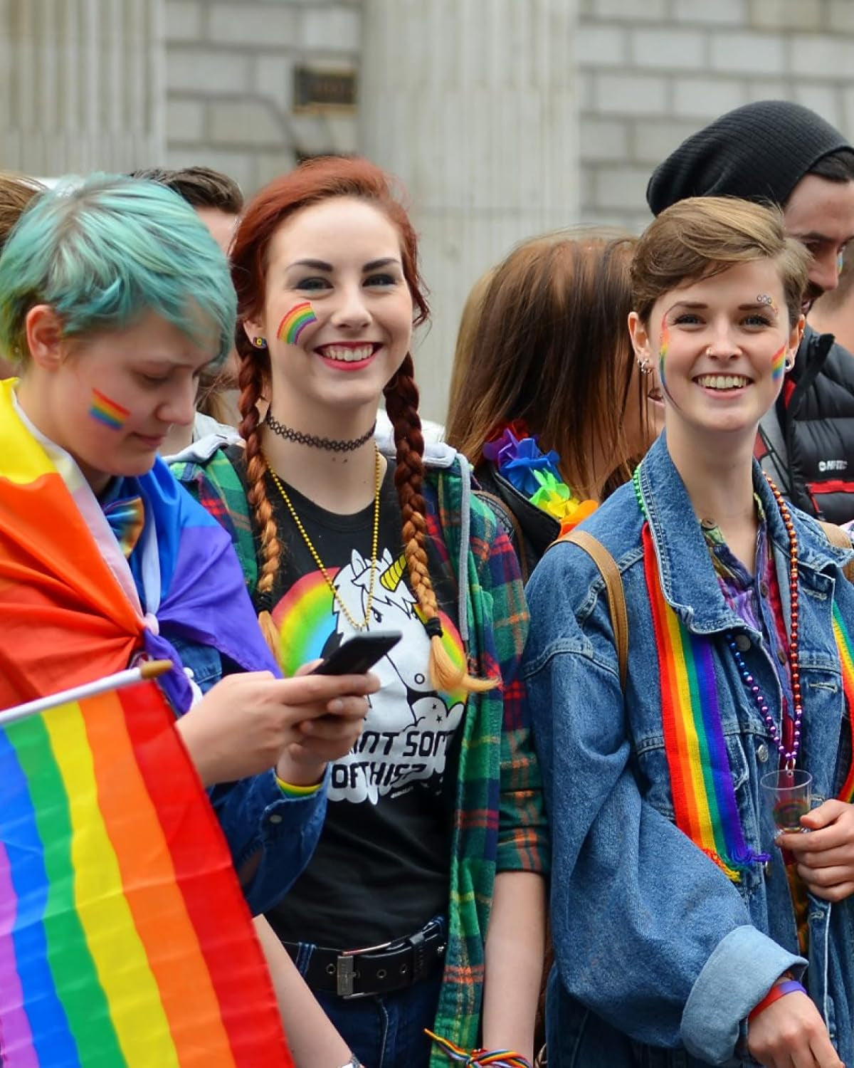 Pride Face Paint Kit - 6 Color Rainbow Face Body Paint with Pride Makeup Stick, Stencil Stickers, and Pride Bracelet - Perfect for Gay Pride Parade, Pride Month Celebrations and Party