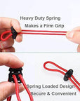 100 Pcs Plastic Cord Locks for Drawstrings Double Hole Spring Stopper Fastener Slider Toggles End for Drawstrings Shoelaces Backpack Lanyard