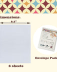 6 Sheets 8.5"X11" Sticky Water Soluble Embroidery Stabilizer, Dissolvable Printable Self Adhesive Wash Away Stabilizer for Print or Draw Patterns Hand Machine Embroidery