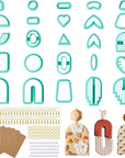 Polymer Clay Cutters Set, 25 Shapes Clay Earring Cutters with 145 Earrings Accessories for Polymer Clay Jewelry Making