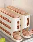 Refrigerator Egg Storage Box - 4 Tiers Fridge Egg Rack Large Capacity Egg Dispenser for Refrigerator