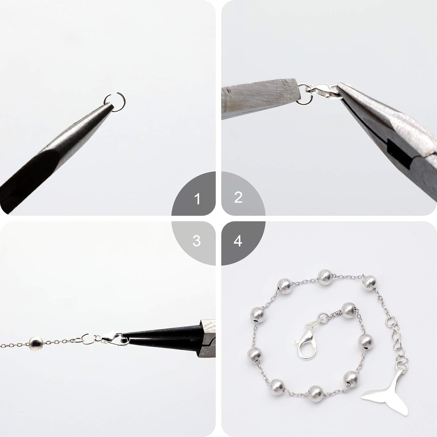 Lobster Clasps for Jewelry Making,  300 Pcs 12Mm Silver Lobster Claw Clasps with Jump Rings for DIY Necklace Bracelets(Silver)