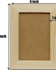 Pack of 6 - Unfinished Solid Pine Wood Picture Frames for Arts & Crafts, DIY Painting Project - Stand or Hang on the Wall - (8X6 Frame Size Holds 6X4 Pictures) for Adults and Kids Craft