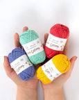 Mini Cottony 20 Skein 100% Cotton Mini Yarn, Total 17.6 Oz Each 0.88 Oz (25G) / 65 Yrds (60M), Light, Dk (V1)