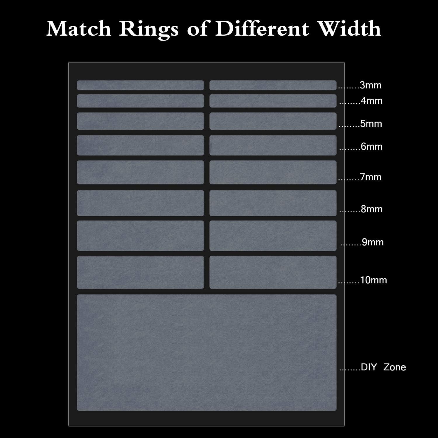 Ring Size Adjuster Loose Rings Adjuster Invisible Ring Sizer with Clean Cloth for Wide Ring Fixing, 5 Sheets (85 Pieces Totally)