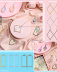 180 Pieces Open Bezels for Resin Jewelry Making Kit Hollow Frame Pendants Resin Craft Assorted Geometric Frame Charms for Resin Casting Necklace Earring